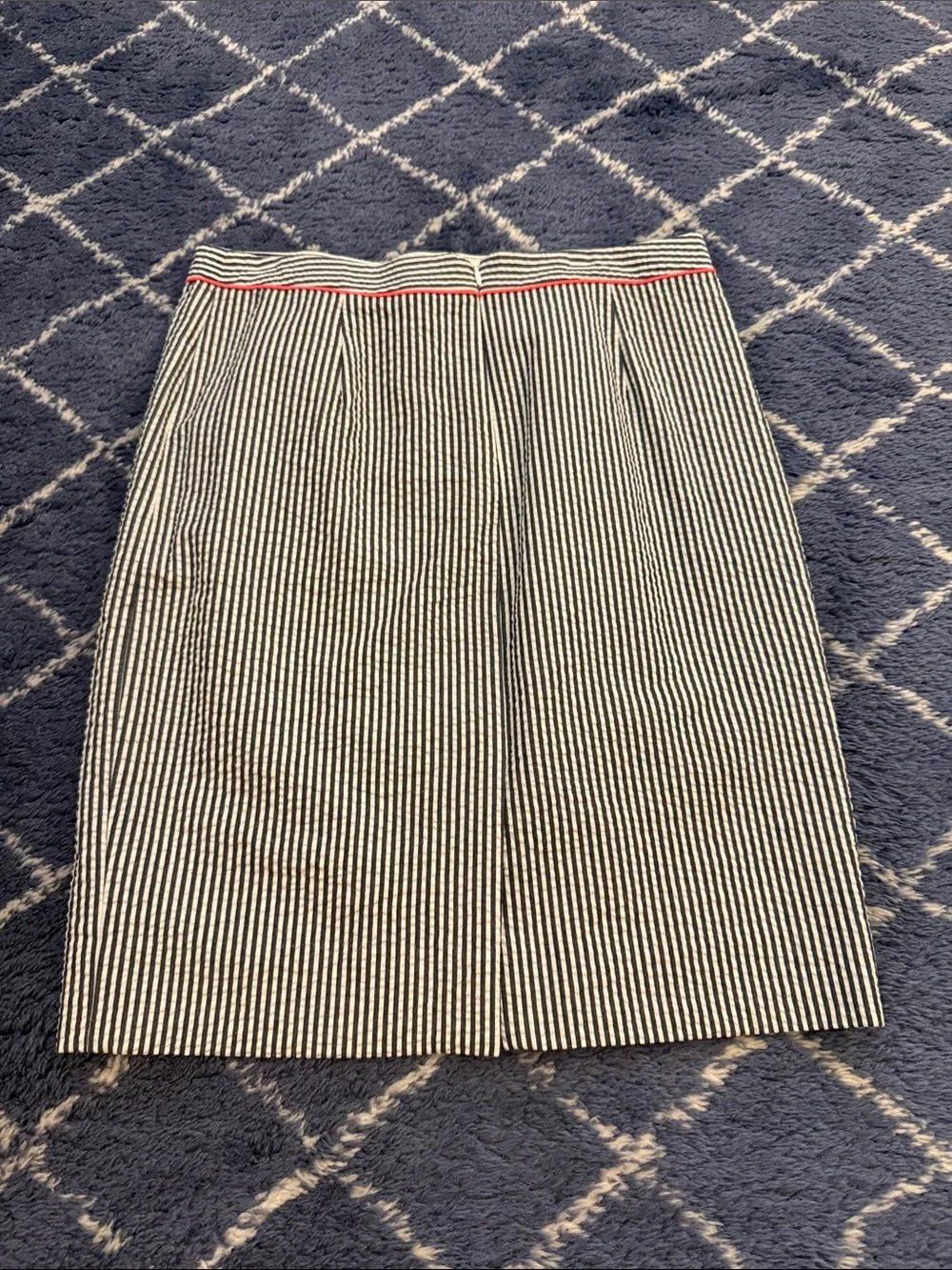 J. Crew Black & White Pinstripe Pencil Skirt - size 4